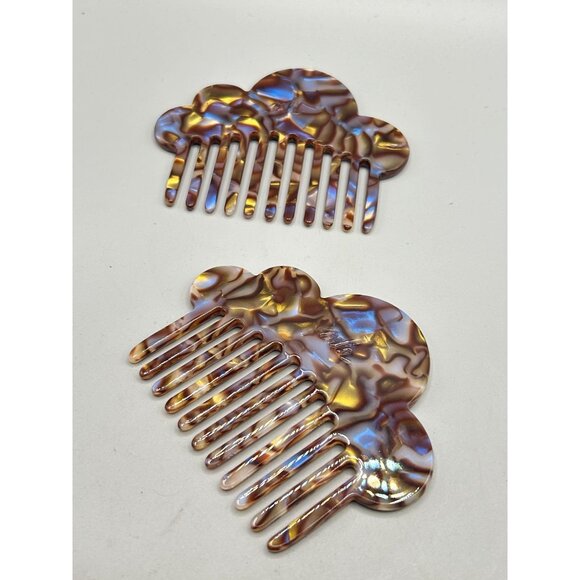 Mle Cloud Comb in Iridescent Labradorite Plastic Set of 2 Hair Accessory main image 6